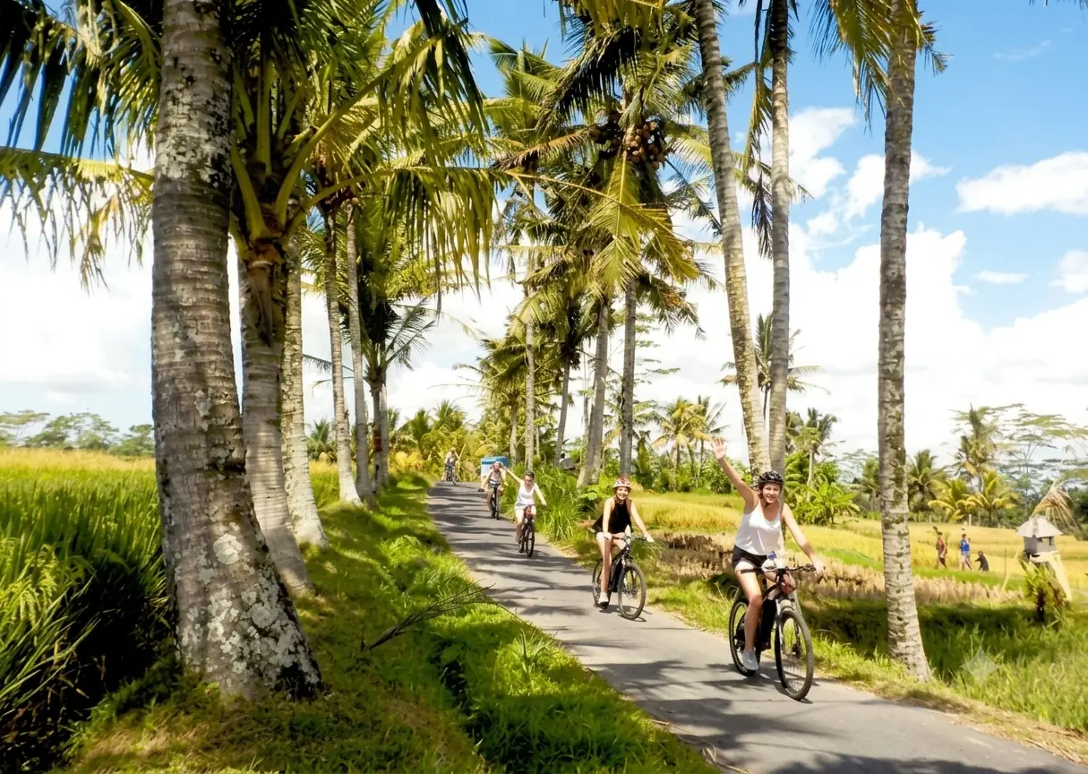 Ubud eBike tour through Bali rice fields and village back roads